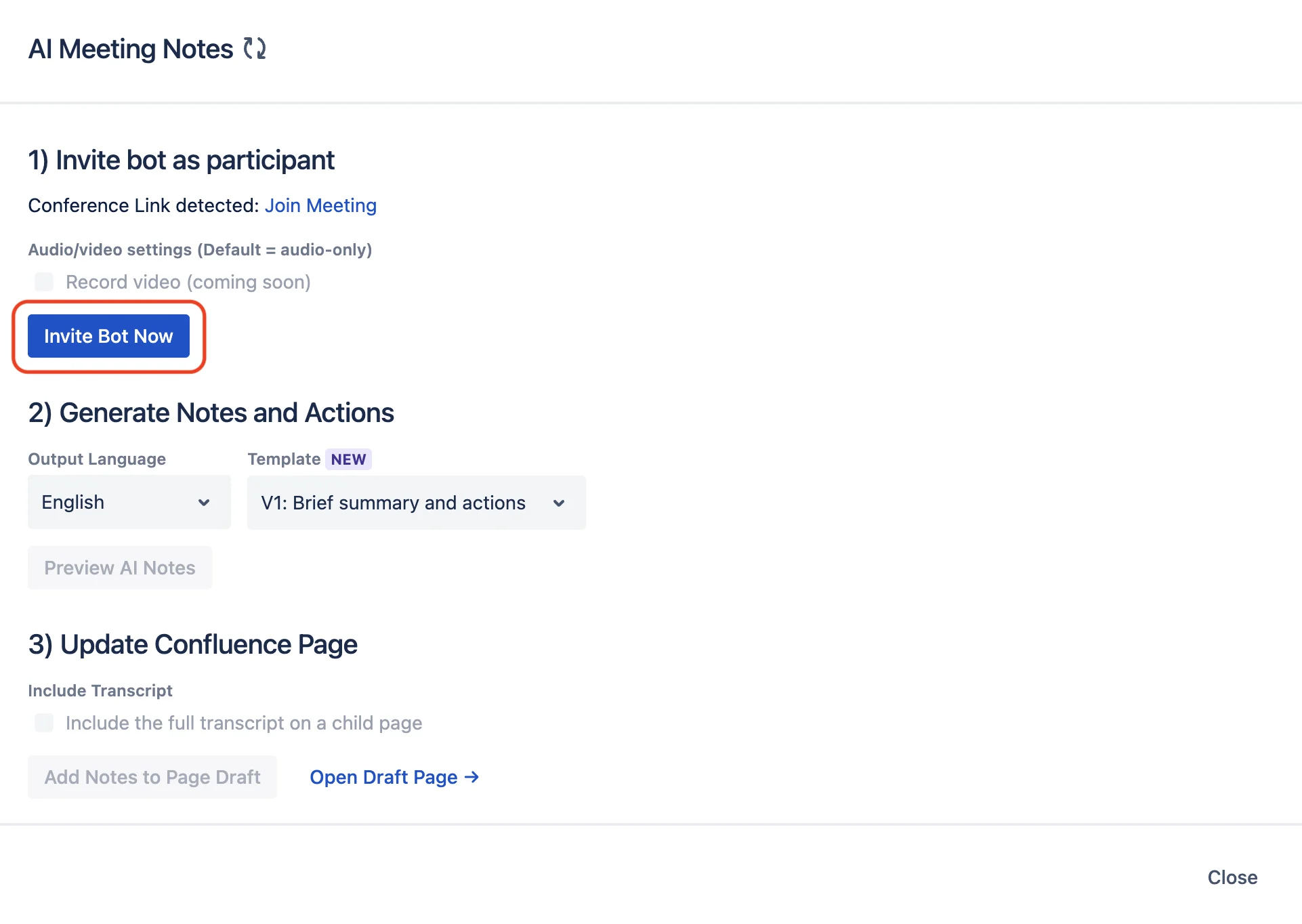 meetical-notetaker-and-ai-assistant-for-confluence-and-jira-screenshot-step-4-attend-meeting-and-invite-b.webp