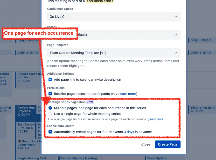 meetical-meeting-series-pagination-screenshot-multiple-page-option.webp
