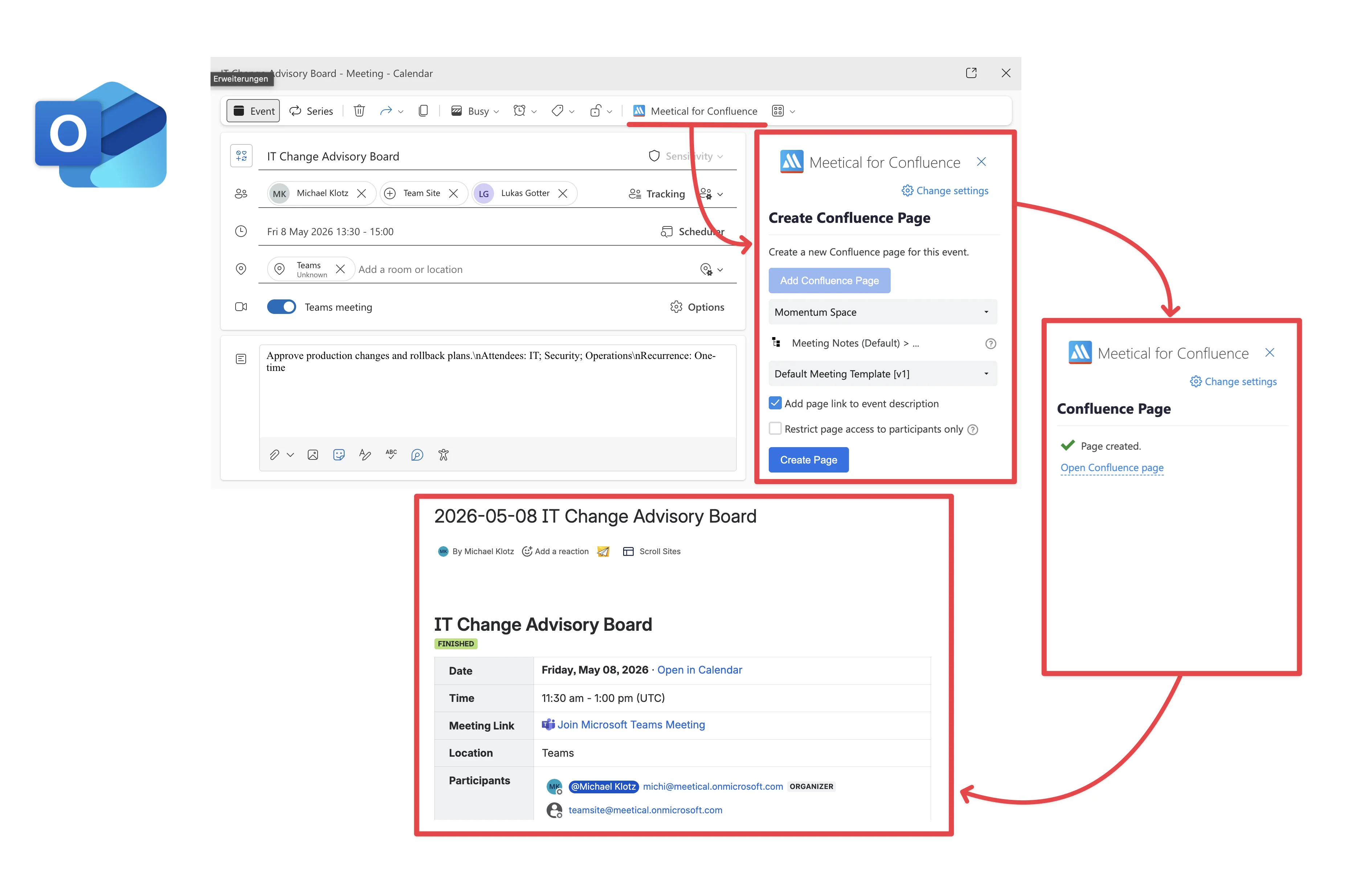 meetical-outlook-add-in-create-confluence-meeting-page.webp
