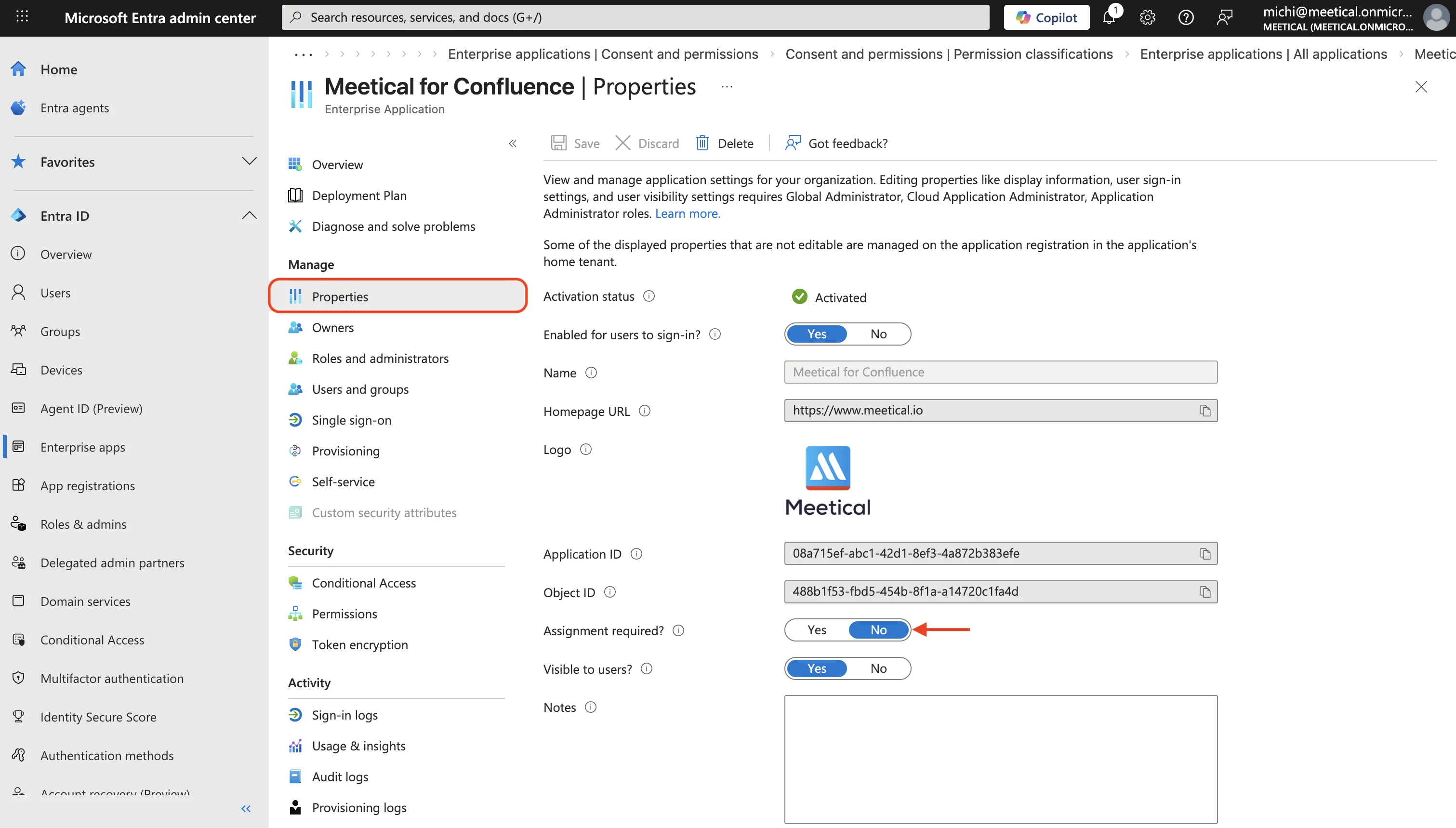 meetical-microsoft-entra-setup-for-meetical-screenshot-solution-b-remove-approval-prompt-9.webp