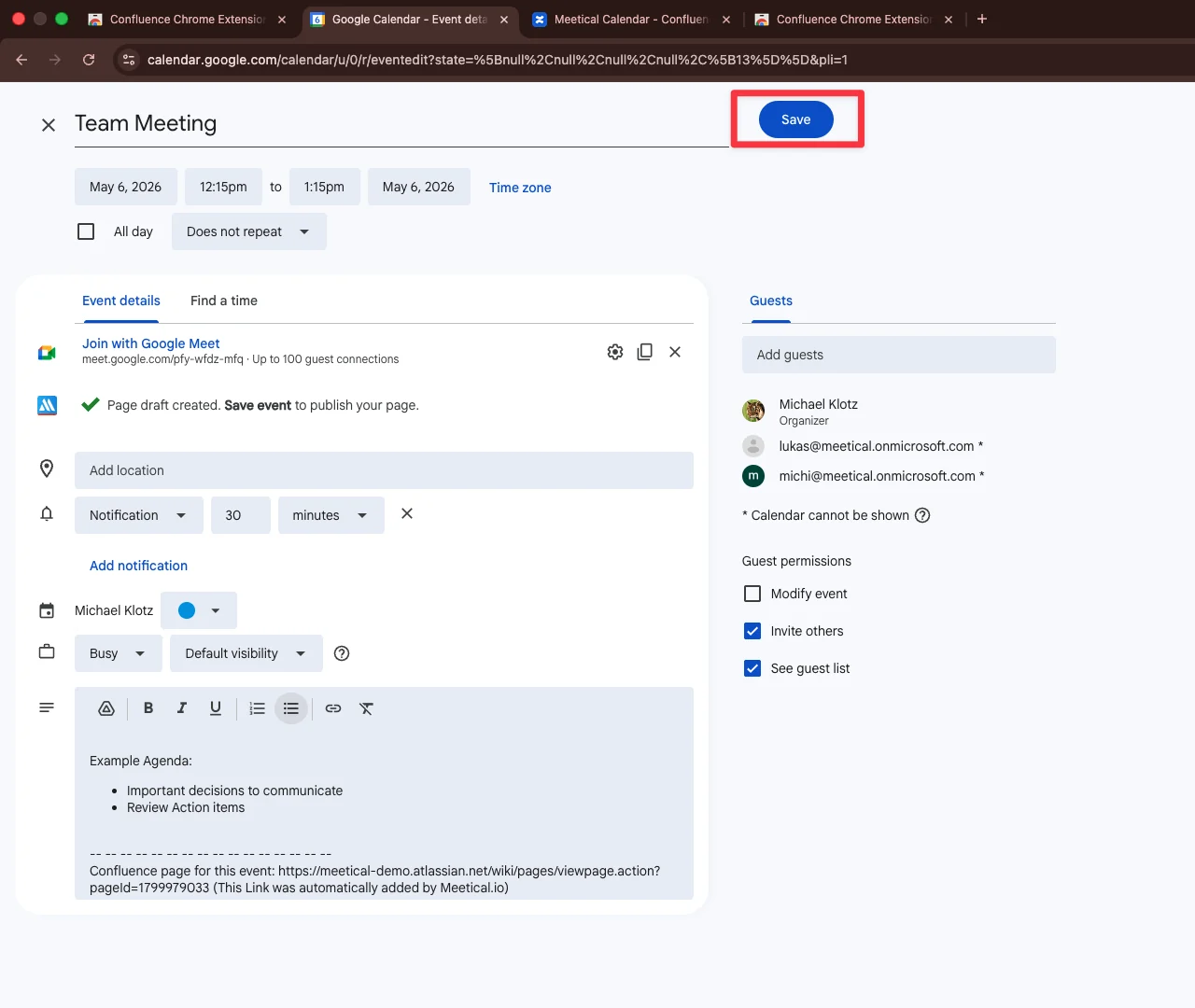 meetical-confluence-chrome-extension-screenshot-create-and-save-the-meeting-page-8.webp