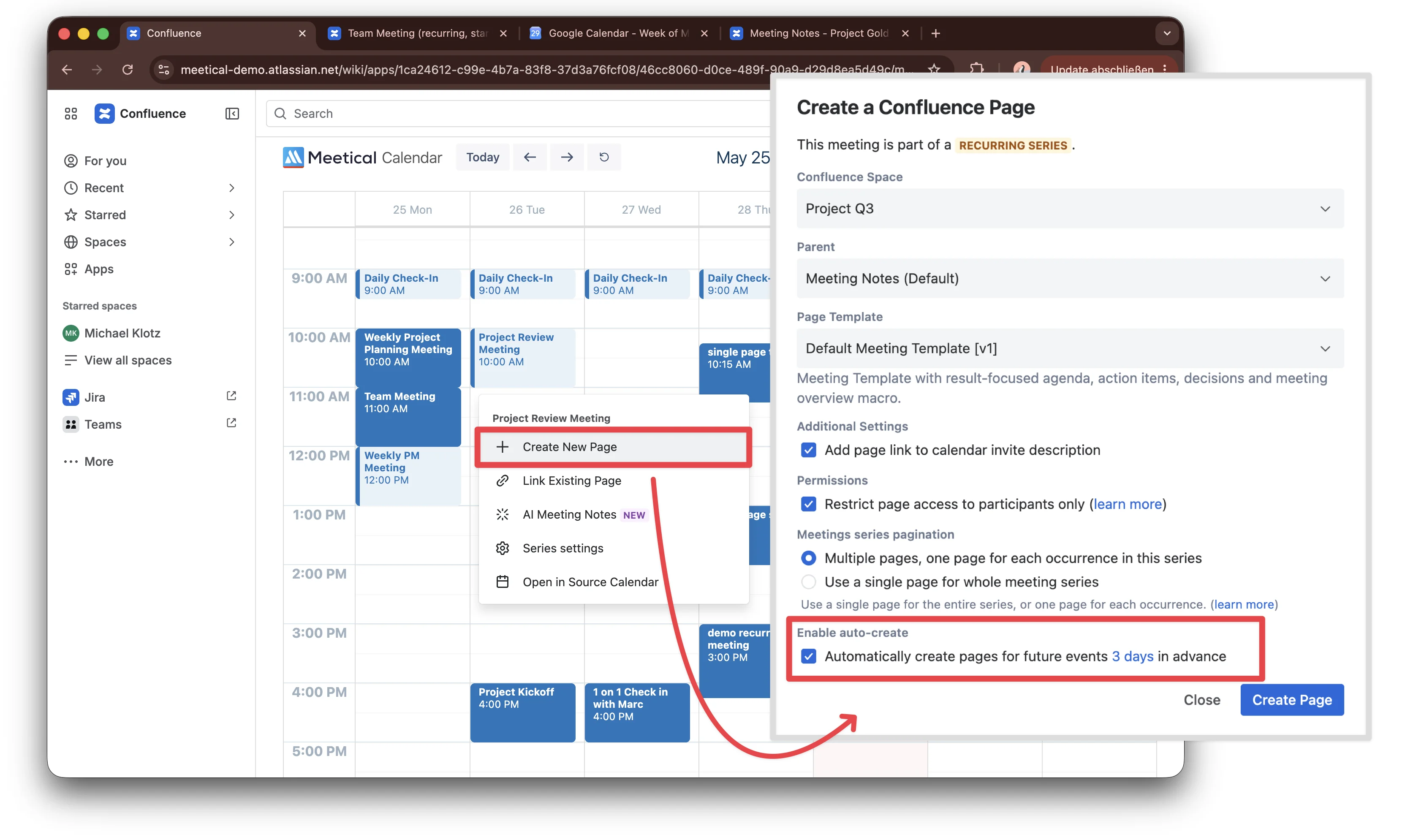 meetical-create-your-first-page-for-recurring-meetings-create-the-confluence-page-and-enable-the-automati.webp