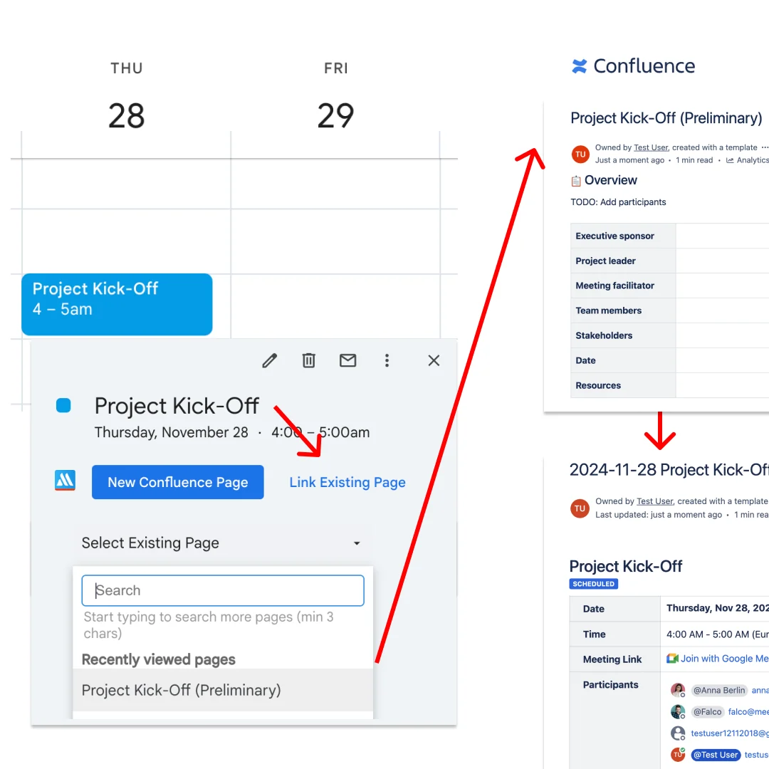 meetical-link-calendar-events-to-an-existing-confluence-page-screenshot-linking-a-one-time-event-to-an-ex.webp